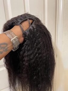 Virgin Human Hair Kinky Straight V Part Wigs photo review