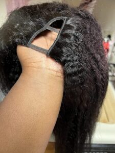Virgin Human Hair Kinky Straight V Part Wigs photo review