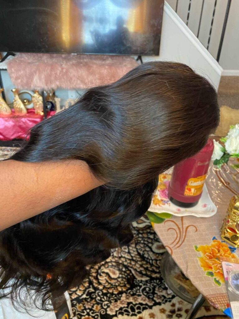 Virgin Human Hair Body Wave 13x4 13x6 Transparent Lace Front Wigs photo review