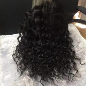 Virgin Human Hair Water Wave BOB T Part Wig photo review