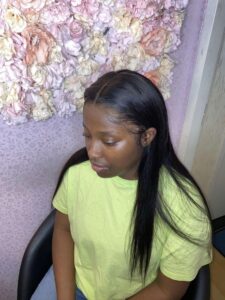 Straight Lace Closure Wig Made By Bundles With Closure 180% Density photo review