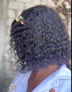 Virgin Human Hair Water Wave BOB T Part Wig photo review