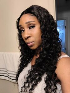 Deep Wave Lace Closure Wig Made By Bundles With Closure 180% Density photo review