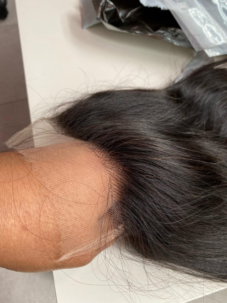 Virgin Hair Natural Straight 4X4 5x5 6x6 7x7 HD Lace Closure photo review