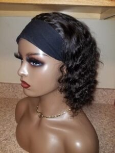 Headband Wig Human Hair Deep Wave Wig photo review