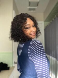 Virgin Human Hair Water Wave BOB T Part Wig photo review