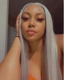 Ms Lula Silver Grey Straight Human Hair 13x4 Lace Front Wig photo review