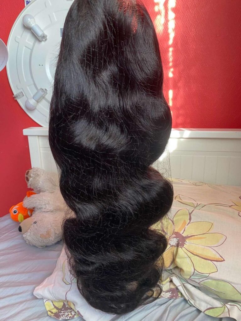 Virgin Human Hair Body Wave 13x4 13x6 Transparent Lace Front Wigs photo review