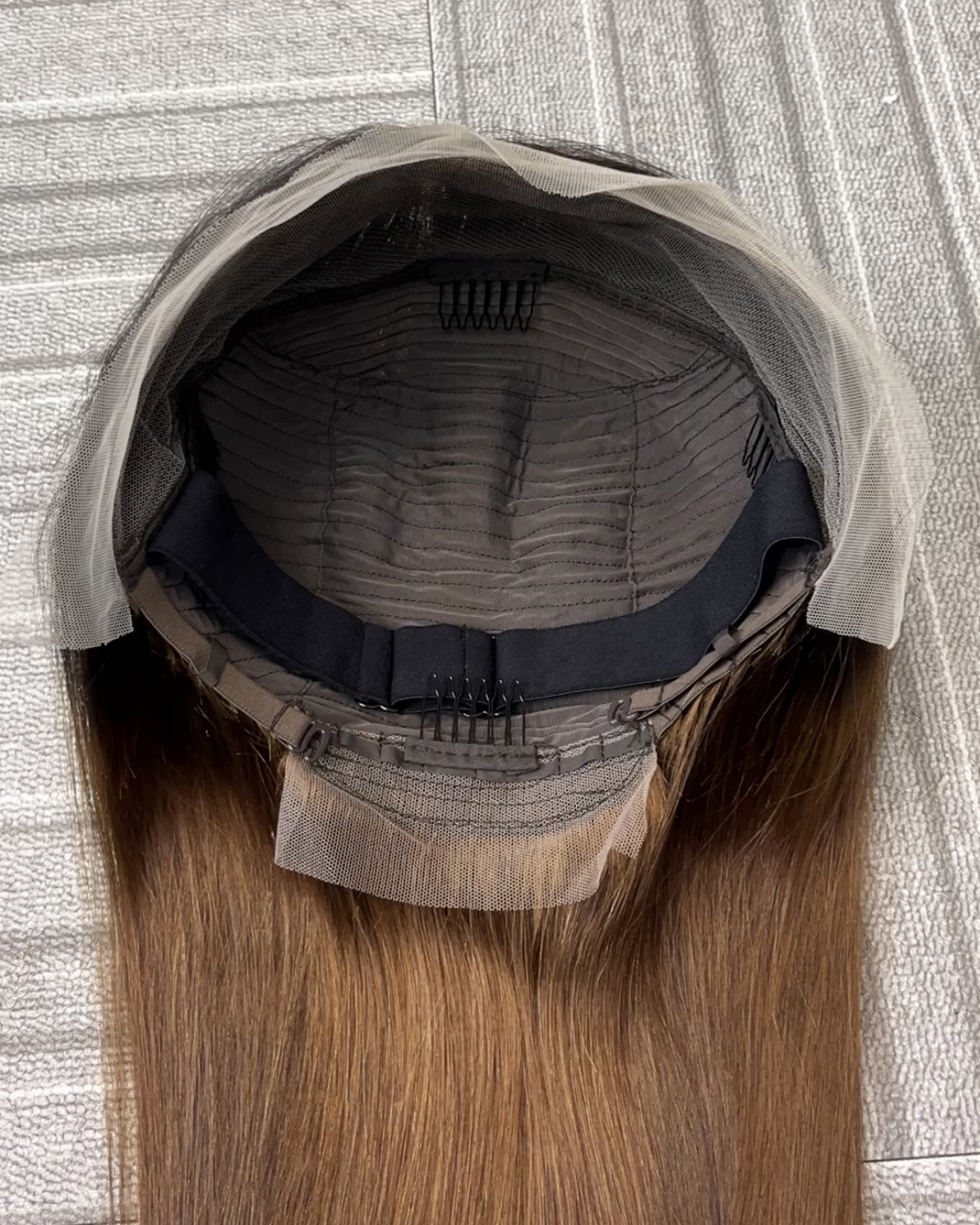 #4 Brown Double Drawn Bone Straight 13x4 Transparent Lace Full Frontal 300% Density Wig - Image 5