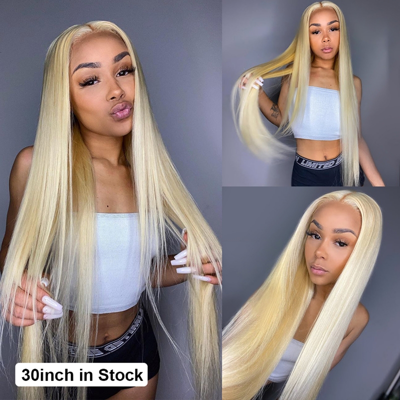 #613 Blonde Silky Straight 13x4 Lace Front Wig 180% Density - Image 7