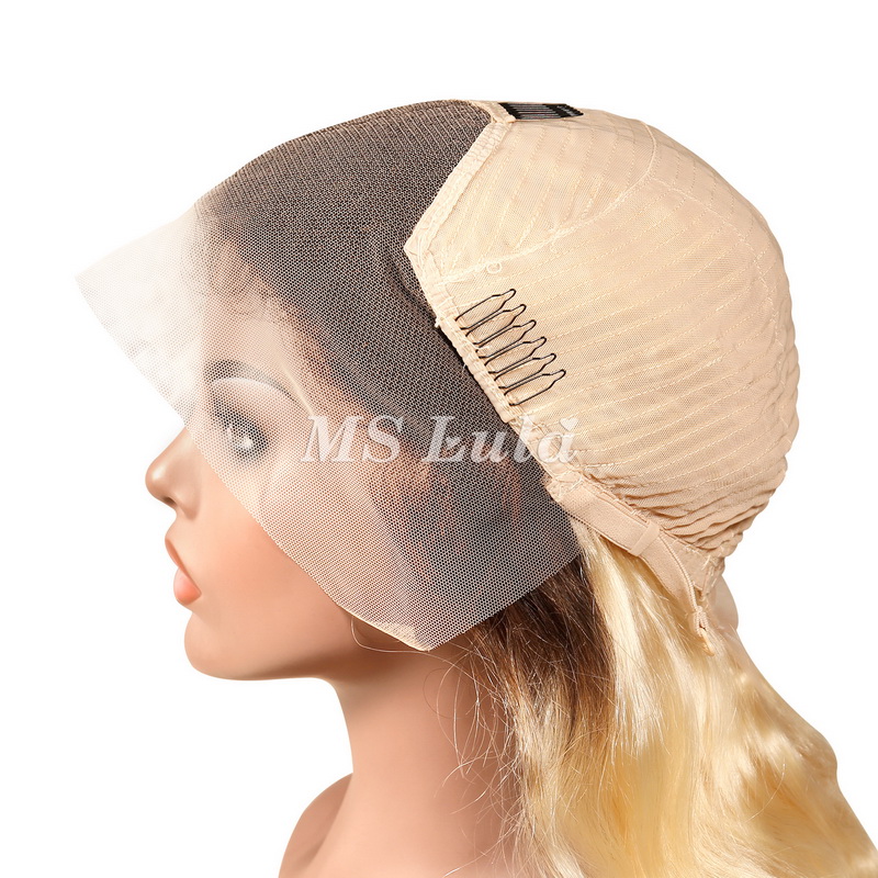 Mslula 1b/613 Color Ombre Root 13x4 Transparent Lace Front Wigs Body Wave - Image 9