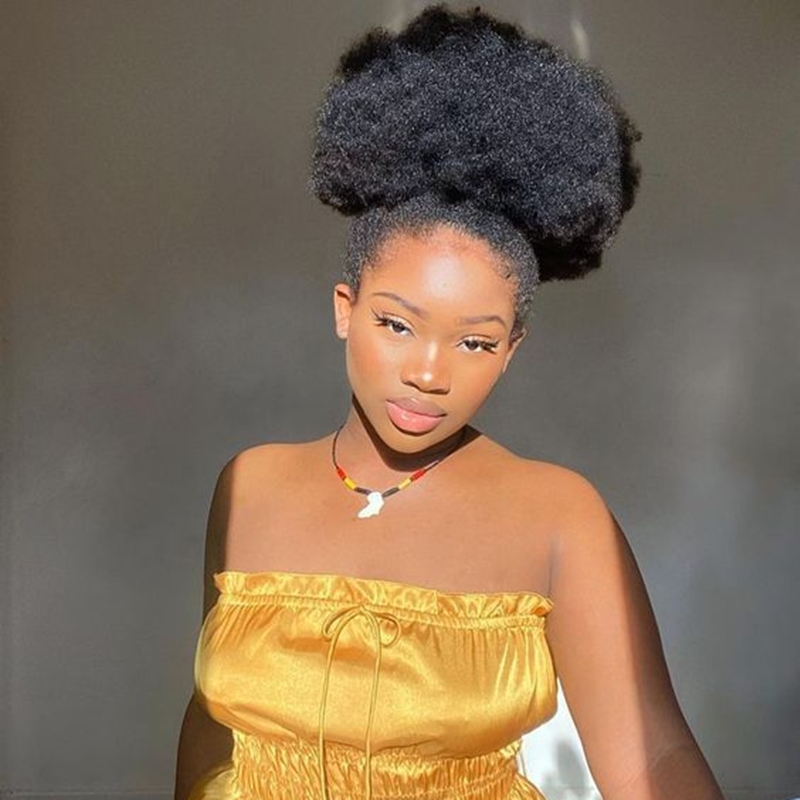 Afro Kinky Curly 360 Lace Frontal Wig Afro Human Hair Wig for Black Women