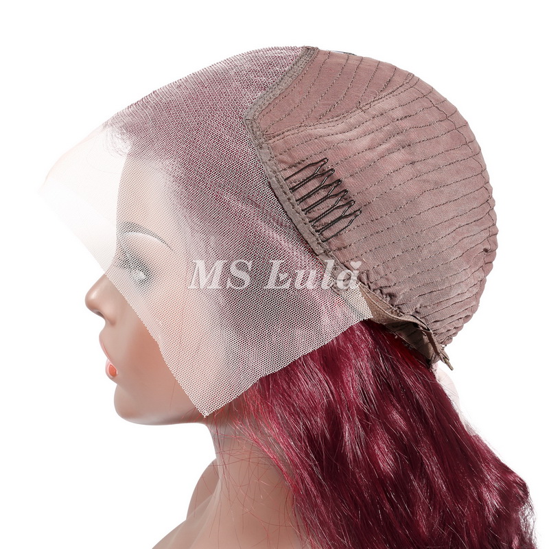 Burgundy Color #99j Human Hair Body Wave 13X4 Lace Front Wigs - Image 8
