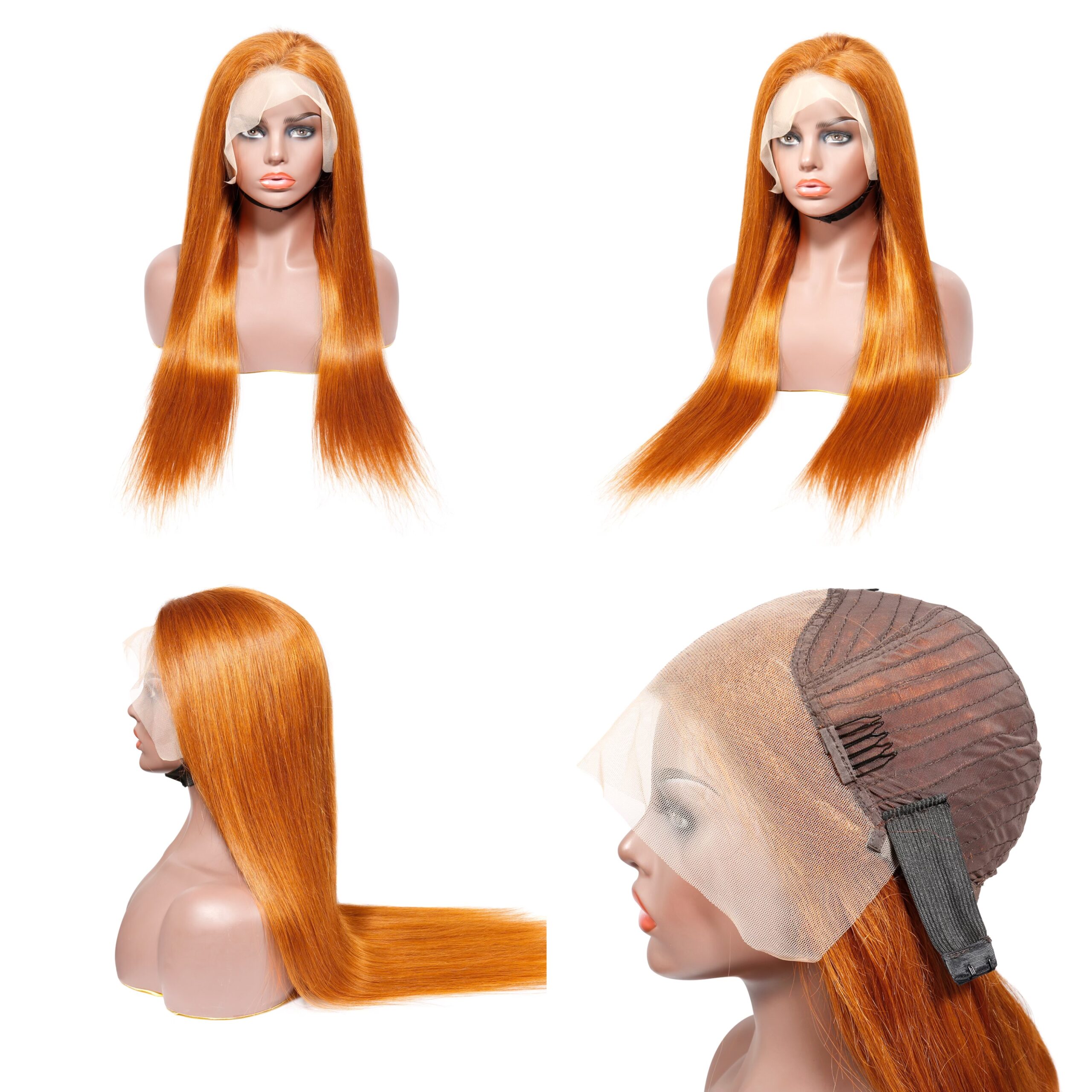 Orange Ginger Color 13x4 Lace Front Wig - Image 10