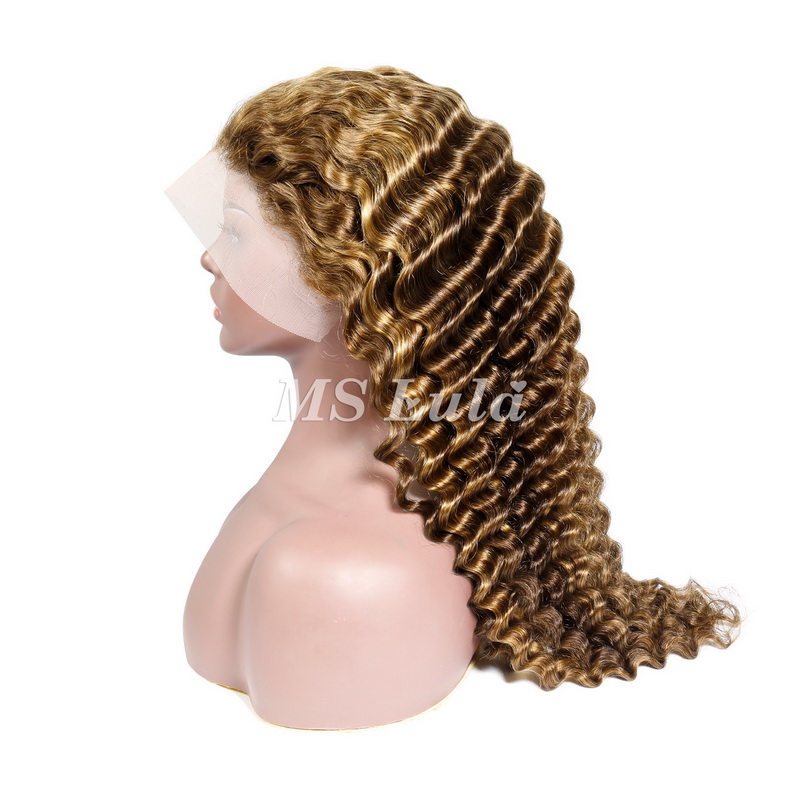 Deep Wave Honey Blonde Highlight #4/27 Lace Front Wig - Image 4