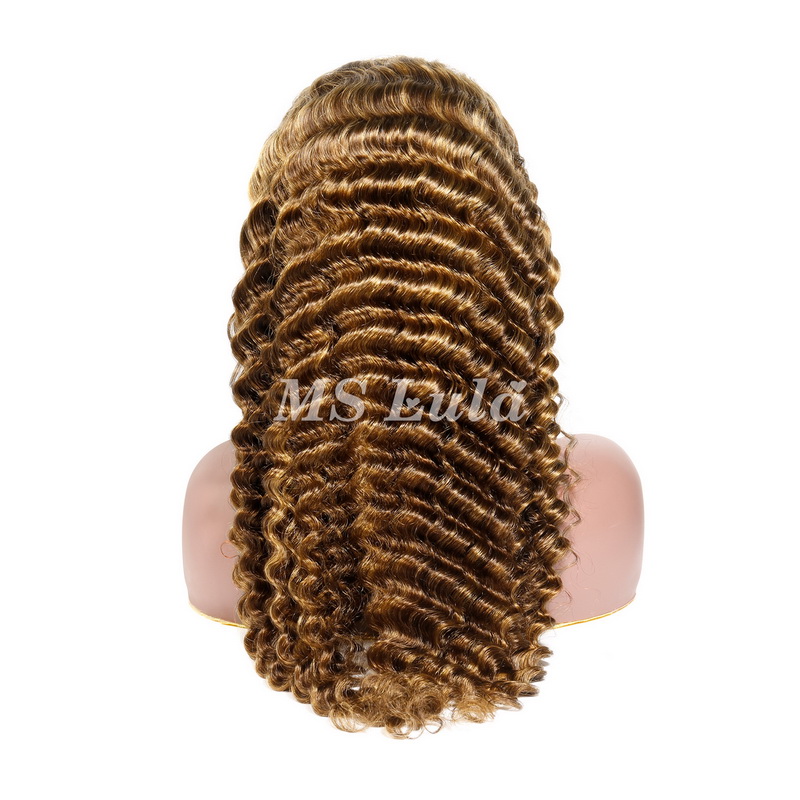 Deep Wave Honey Blonde Highlight #4/27 Lace Front Wig - Image 5