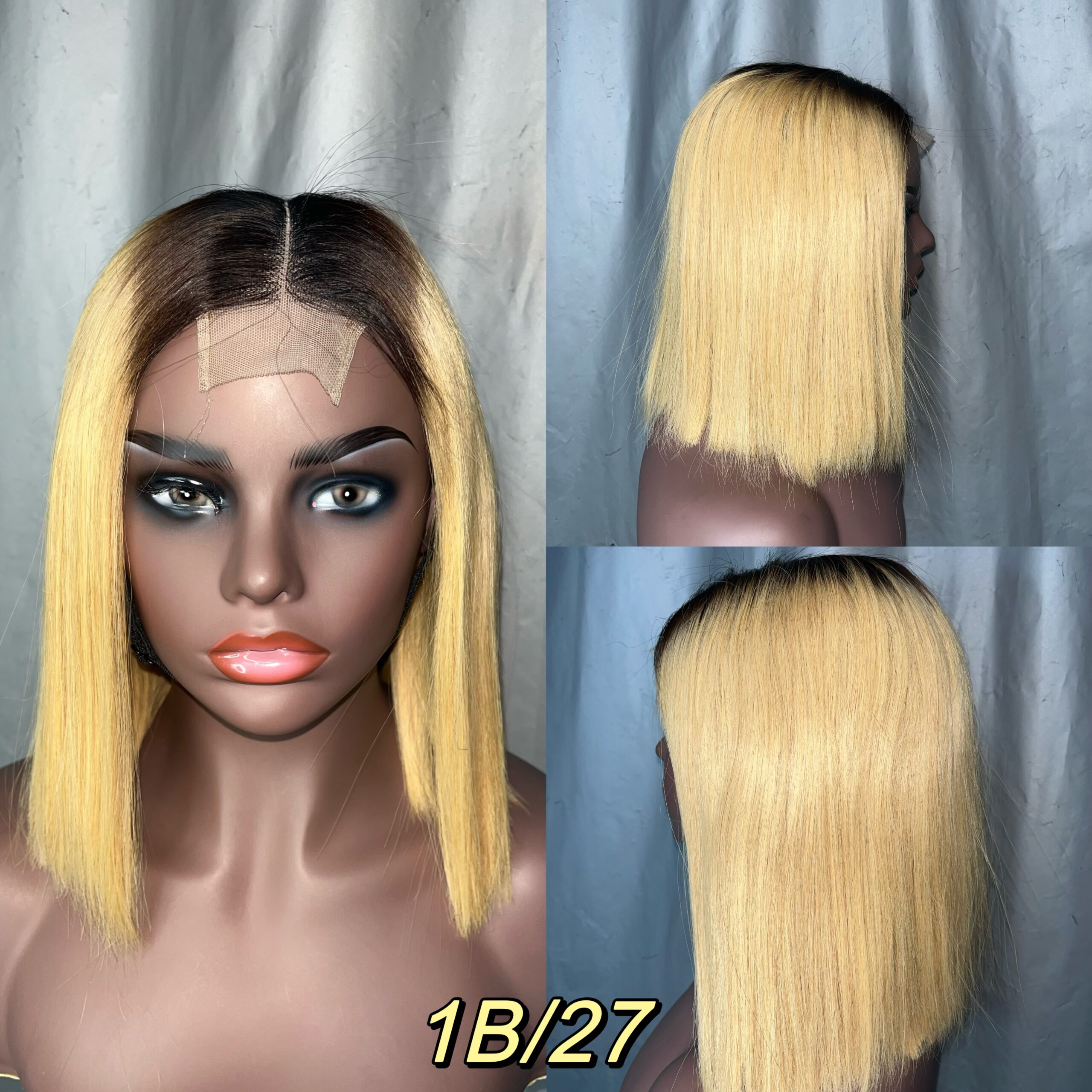 2x6 Colored Straight BOB Lace Closure Wig Double Drawn Virgin Human Hair Wig - Image 11