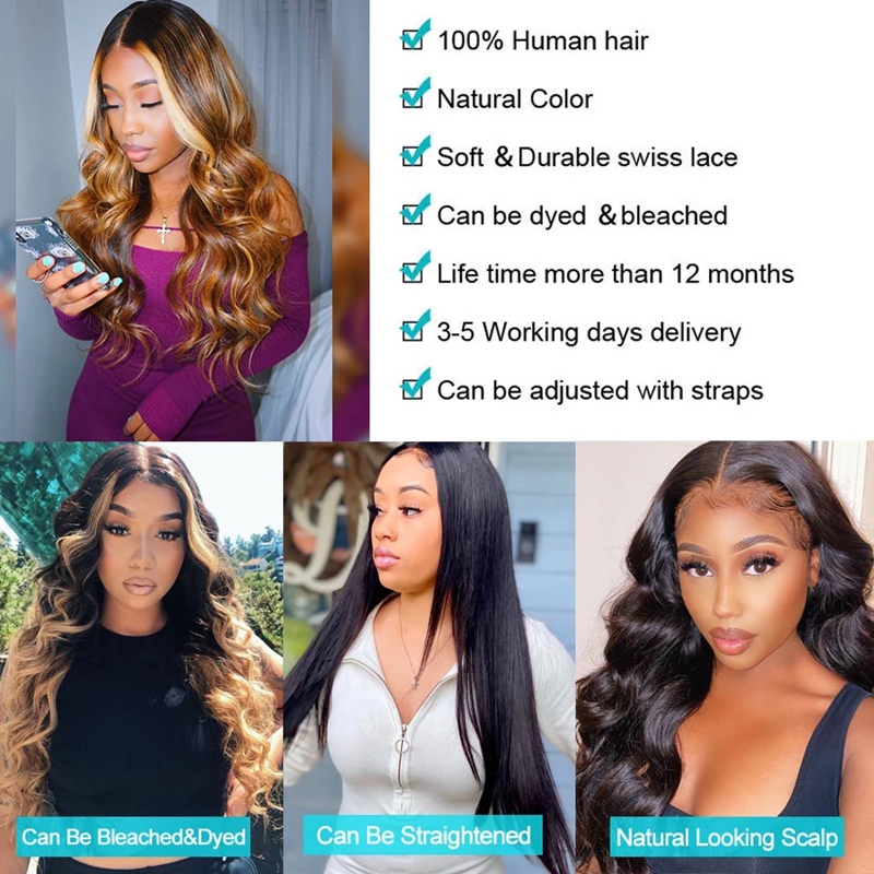 Body Wave 4x4 5x5 6x6 7x7 HD Closure Wig - Image 6