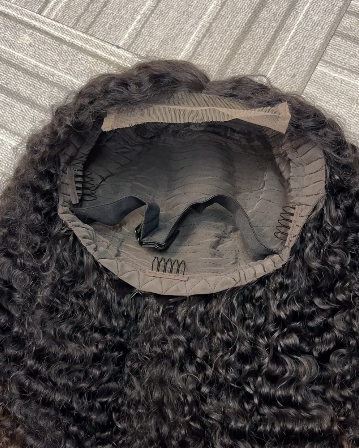 Ombre 5x5 Glueless Double Drawn Burmese Curl Transparent Lace Closure Wig - Image 3