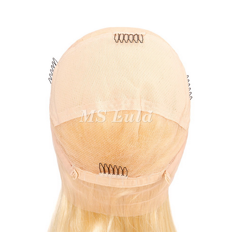 #613 Blonde Human Hair Transparent Lace Deep Wave Full Lace Wig - Image 7