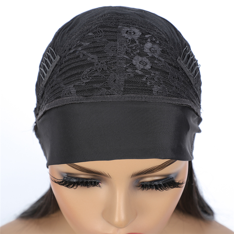 Headband Wig Human Hair Kinky Straight Wig - Image 5