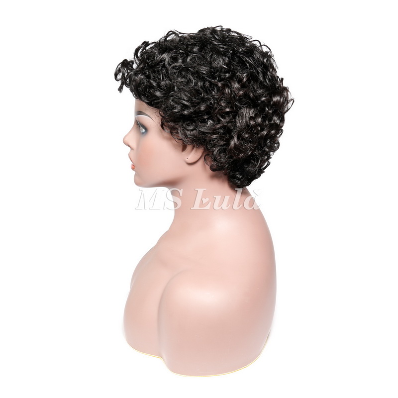 Natural Color Pixie Cut Human Hair Wig Machine-made Wig for Women - Image 10