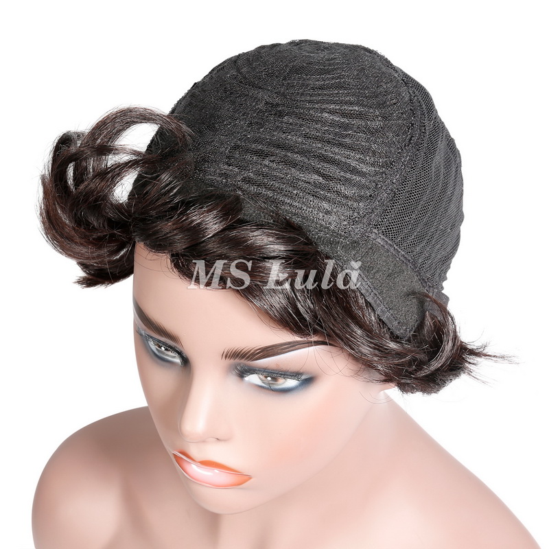 Natural Color Pixie Cut Human Hair Wig Machine-made Wig for Women - Image 13