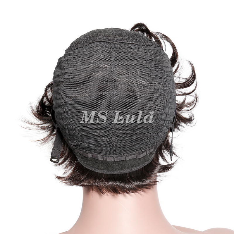 Natural Color Pixie Cut Human Hair Wig Machine-made Wig for Women - Image 15