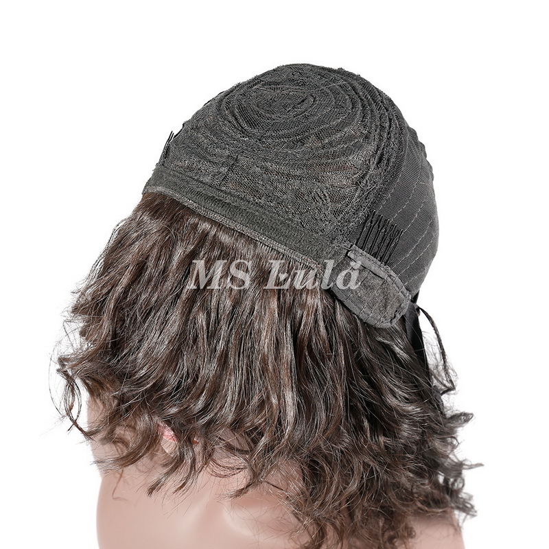 Human Hair Loose Body Wave Machine-made Bob Wig With Bangs - Image 6