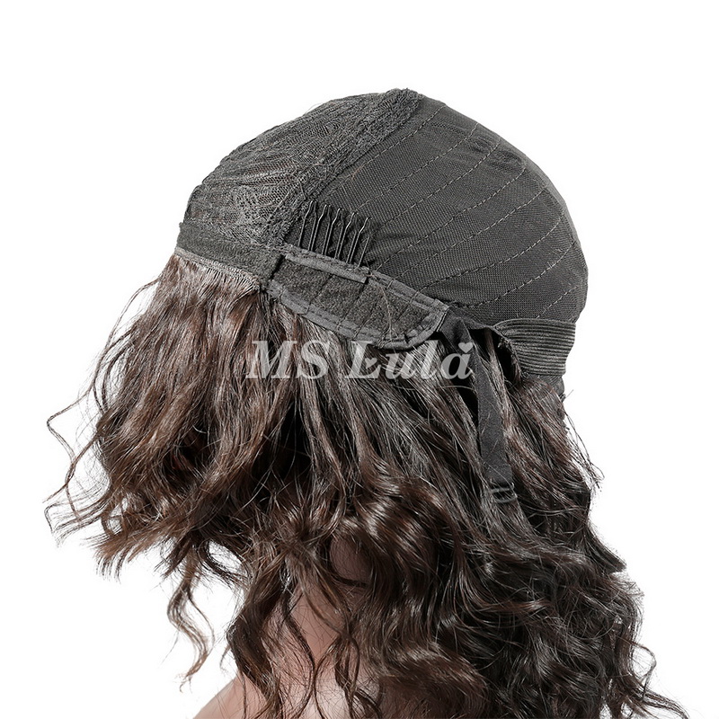 Human Hair Loose Body Wave Machine-made Bob Wig With Bangs - Image 8