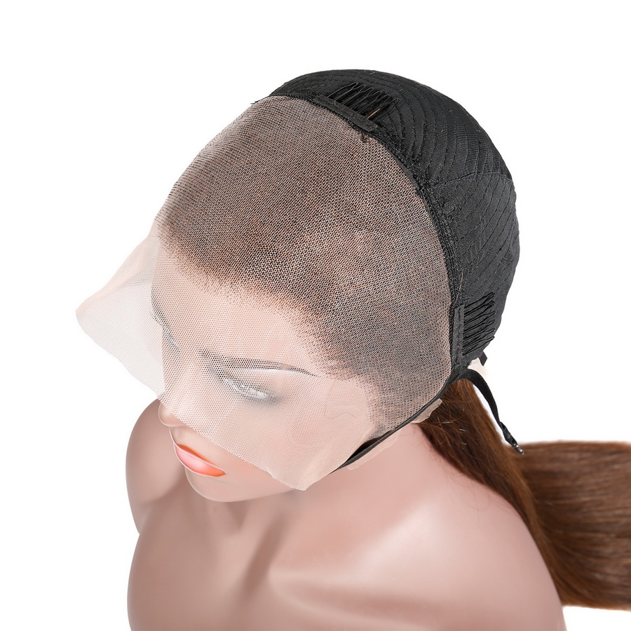 #4/#6 Straight Transparent Lace 13x4 Full Frontal Human Hair Wig - Image 7