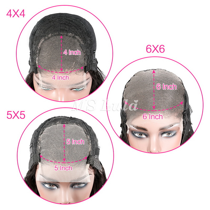 Water Wave 4x4 5x5 6x6 7x7 Transparent Closure Wig - Image 4