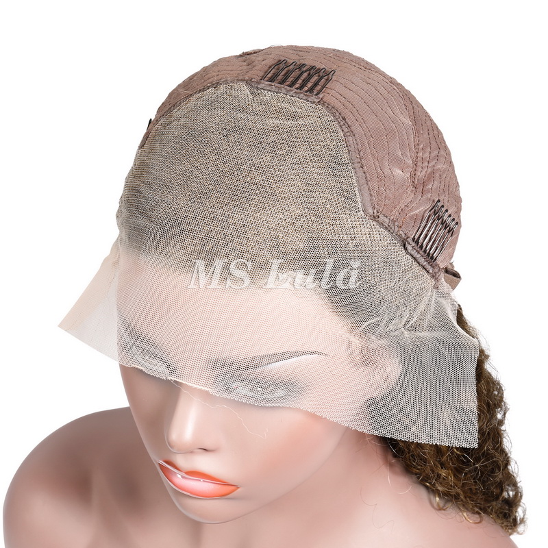 Honey Blonde Highlight #4/27 Lace Front Wig Water Wave - Image 8