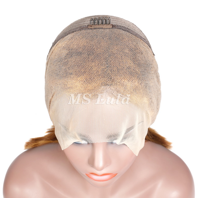 Honey Blonde Highlight #4/27 Straight 13x4 BOB Lace Front Wig (Full Frontal Wig) - Image 2