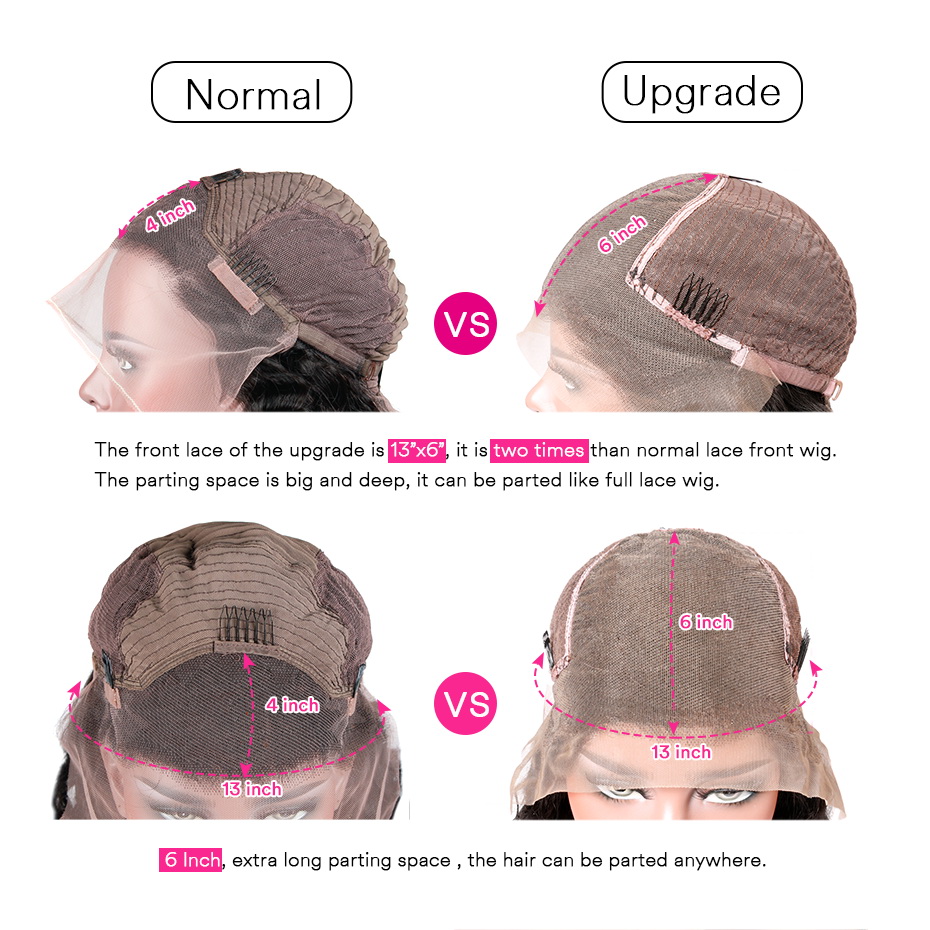 Water Wave 13x6 Transparent Lace Front Wigs - Image 2