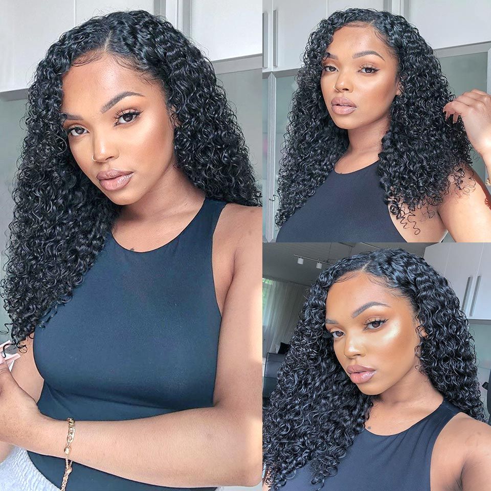 Glueless Deep Wave U Part Wigs 100% Human Hair - Image 2