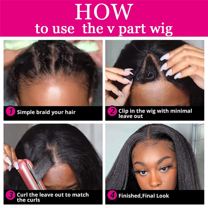 Virgin Human Hair Body Wave V Part Wigs - Image 6