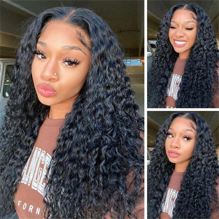 Virgin Human Hair Water Wave V Part Wigs - Image 3