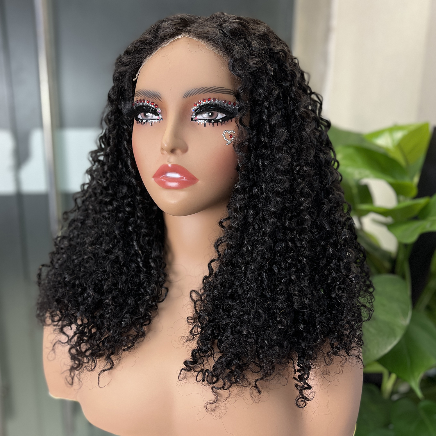 5x5 Glueless Double Drawn Pissy Curl Transparent Lace Closure Wig - Image 2
