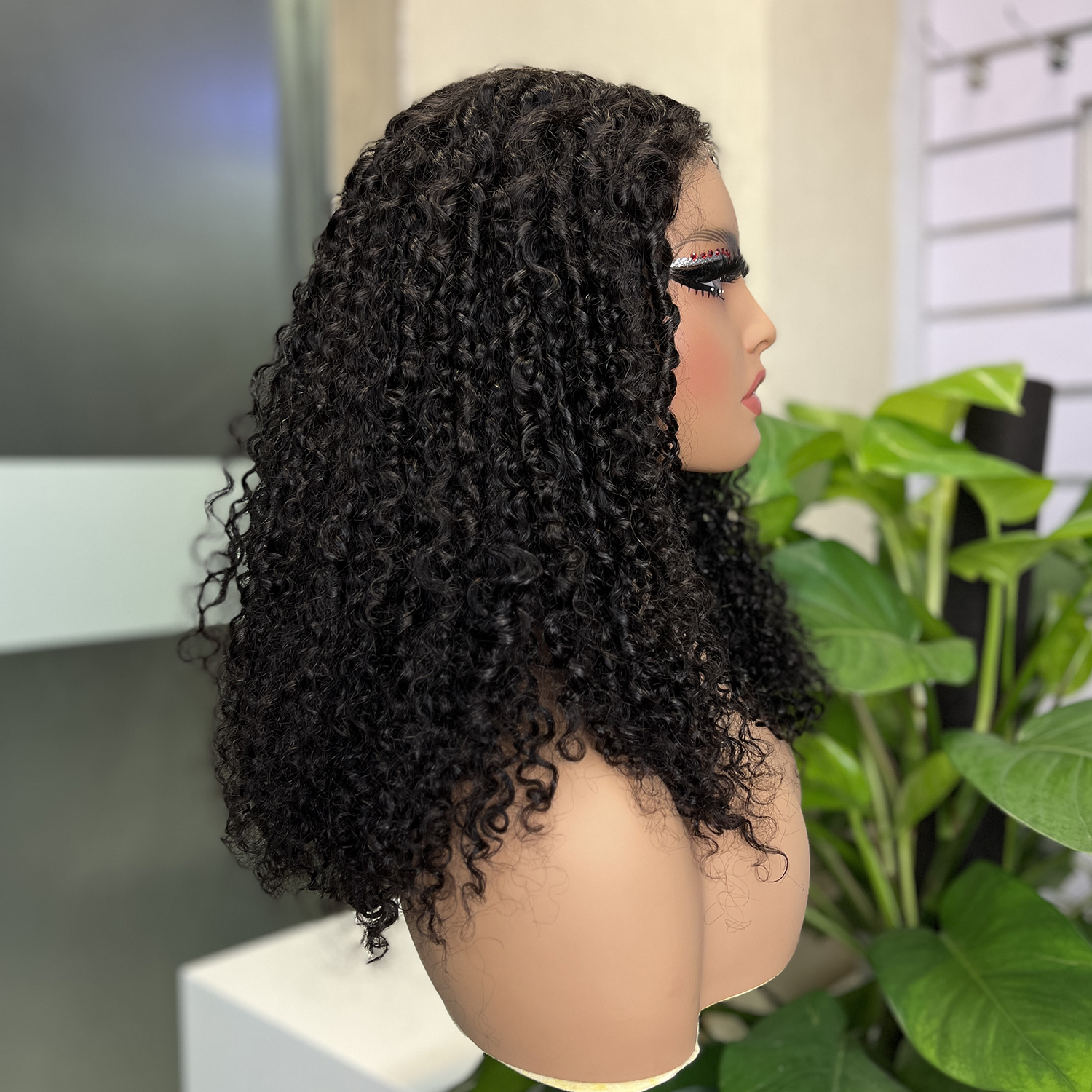 5x5 Glueless Double Drawn Pissy Curl Transparent Lace Closure Wig - Image 3