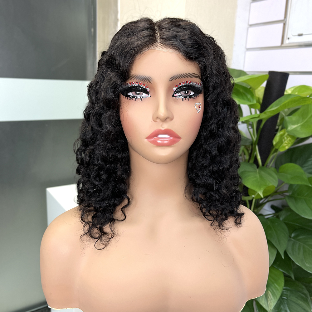 5x5 Glueless Wear And Go Pre Cut Lace Water Wave Double Drawn Transparent Lace Closure Wig - Image 3