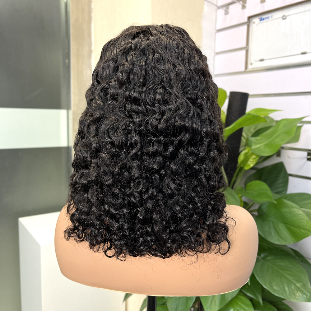 5x5 Glueless Wear And Go Pre Cut Lace Water Wave Double Drawn Transparent Lace Closure Wig - Image 5